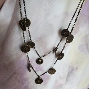 12/$20 Layered Bronze Look Coin Necklace
